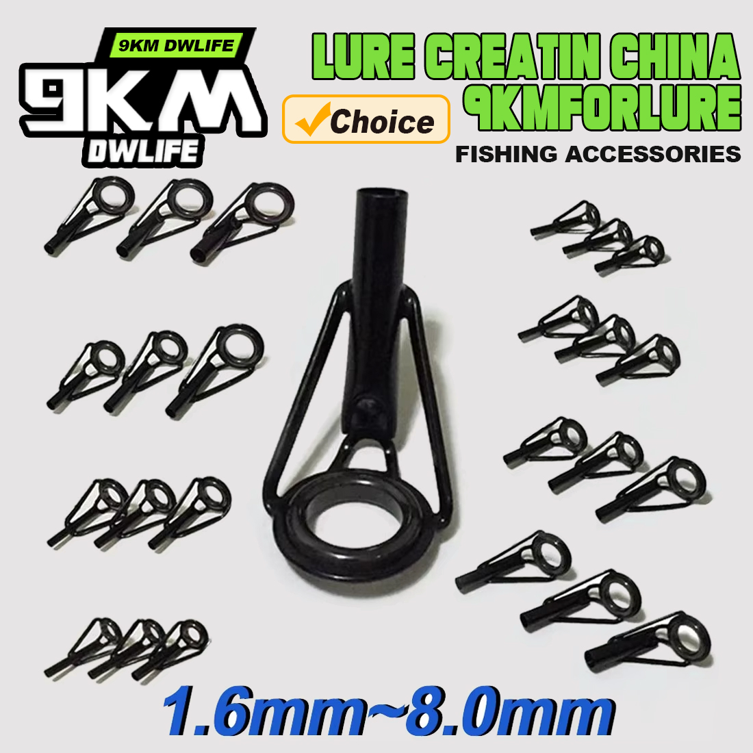 Fishing Rod Guide Replacement - 5Pcs Zestaw naprawczy prowadnic do wędki