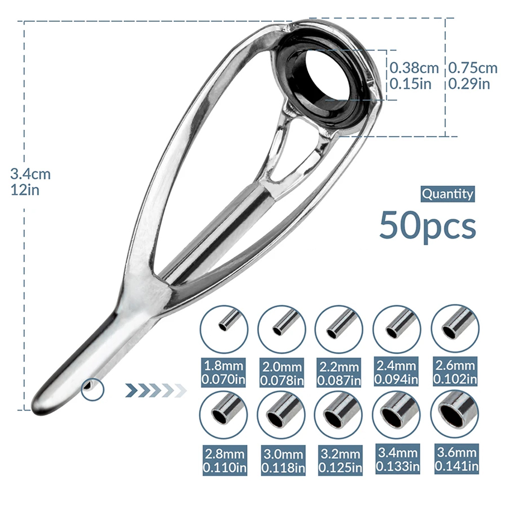 THKFISH 50 szt. Przelotki do w – Fishing Rod Guide Replacement recenzja i cena
